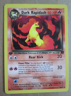 Dark Rapidash - 44/82 - 1st Edition Uncommon WOTC TCG-Team Rocket Pokemon Card - Image 1