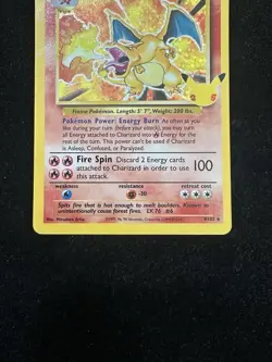 Charizard Celebrations Classic 4/102 Holo Base Set Pokemon Card 2021 Pack Fresh - Image 3