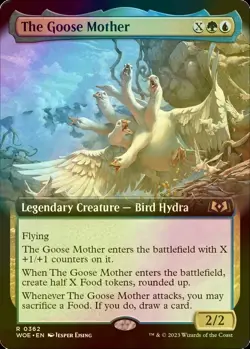 NM Foil R - The Goose Mother (Extended Art): Wilds of Eldraine pack fresh - Image 1
