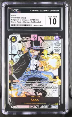 Sabo Manga Alt Art OP04-083 Kingdoms Intrigue One Piece CGC 10 English Card - Image 1
