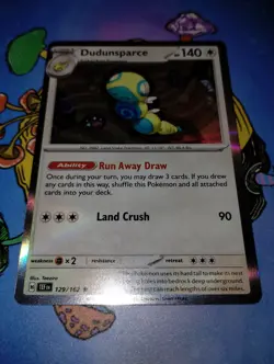 Pokemon TCG CCG Card Scarlet Violet Temporal Forces Holo Dundunsparce 129/162 NM - Image 1
