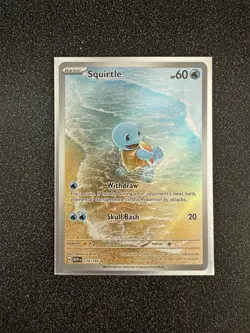 Pokemon Squirtle Holofoil Trading Card - Basic Withdraw Skull Bash - Image 1