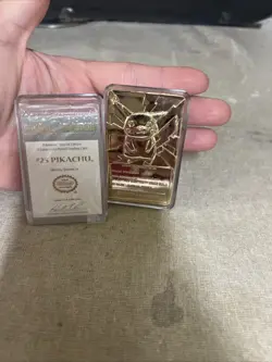 Pokemon Pikachu 23k Gold Plated Card 1999 Limited Edition - Card/Cert/case - Image 2