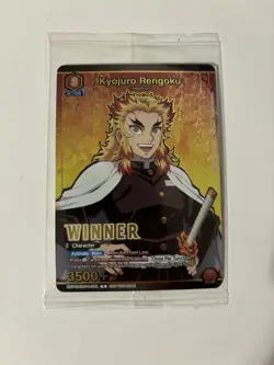 Union Arena Kyojuro Rengoku Winner Promo Card - Sealed - US - UEPR/KMY-1-089 - Image 1