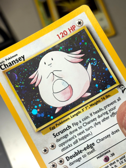 Chansey 3/130 Base Set 2 Holo Rare WOTC Pokemon - SWIRL - TCG LP/MP Card - Image 2