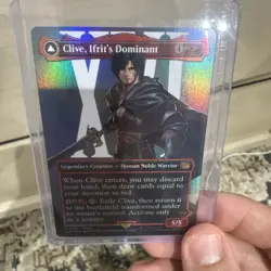 Clive, Ifrit's Dominant Borderless Foil Fin, Final Fantasy Near Mint Condition - Image 1