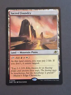 Sacred Foundry 256-Rare-MTG Edge of Eternities-NM-Regular Finish - Image 1