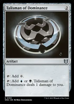 1x Talisman of Dominance NM Eng MTG - Commander : WOE - Image 1