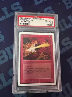 FIREBREATHING Unlimited Edition 1993 Magic The Gathering (MTG) PSA 8.5 NM+ - Image 1