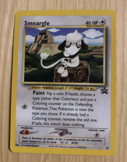 SMEARGLE 2001 POKEMON BLACK STAR PROMO CARD #32 NM - Image 1