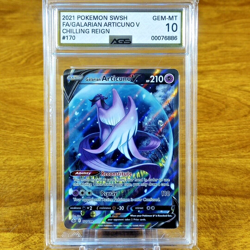 Pokemon Chilling Reign Galarian Articuno V 170/198 AGS Gem-MT 10 Holo Rare 2021 - Image 1
