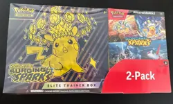 Pokemon Surging Sparks Elite Trainer Box + Booster Bundle 2-PACK 2025 - Image 1