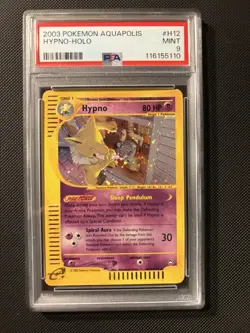 2003 POKEMON AQUAPOLIS #H12 HYPNO-HOLO PSA 1 - Image 1