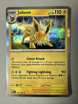 Pokemon TCG * Scarlet & Violet 151 * 135/165 Jolteon Rare * HOLO * Fresh Pack - Image 1