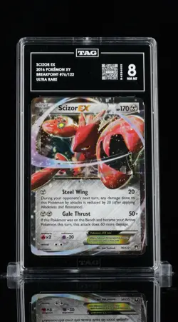 2016 Pokemon XY BREAKPoint Scizor EX #76/122 Ultra Rare - TAG Graded 8 POP 1 - Image 1