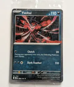 Sealed Yveltal 088/132 Reverse Holo Mega Evolution Pokemon GAMESTOP PROMO - Image 1