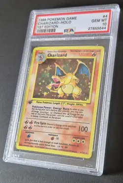 Pokemon Charizard Holo 4/102 Base Set PROXY - Gem Mint 10 Style - Image 1
