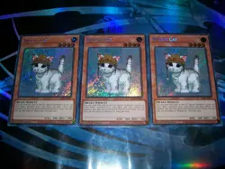3x Rescue Cat 1st Edition Secret Rare RA02-EN001 Yu-Gi-Oh! - Image 1