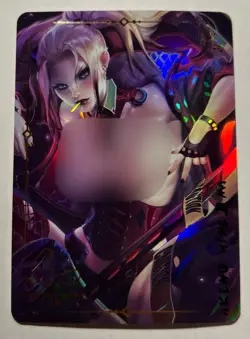 SEXY HEROINE WAIFU Harley Quinn DC BATMAN ACG PREMIUM HOLOFOIL CARD NM - Image 1
