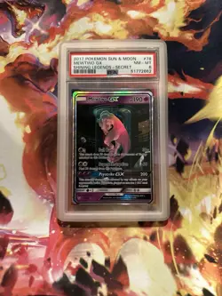 Pokemon Mewtwo GX TCG Shining Legends Holo Card 76/73 PSA 8 Secret Rare - Image 2