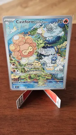 Pokemon TCG Castform Sunny Form Holo Card 195/191 Sv08: Surging Sparks - Image 4