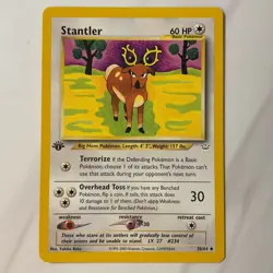 Stantler 38/64 1st Edition Neo Revelation Pokemon Card - Image 1