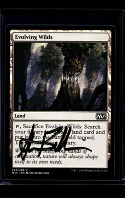MTG Magic The Gathering M15 Commander AP Artist Proof Auto #243 Evolving Wilds - Image 1