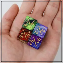 48 Pieces MTG Dice Counters Token Dice, Magic The Red Green & Blue Purple - Image 3