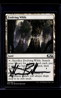 MTG Magic The Gathering M20 Commander AP Artist Proof Auto #246 Evolving Wilds - Image 1