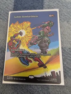 MTG Goblin Bombardment 0023 Foil (Borderless) Marvel Eternal-Legal NM MAR - Image 1