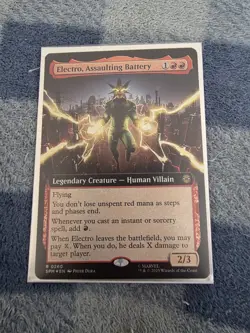 1x (260) Electro, Assaulting Battery - FOIL - EXTENDED ART MTG Marvel's Spider-M - Image 1
