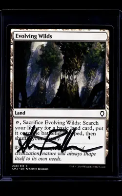MTG Magic The Gathering CM2 Commander AP Artist Proof Auto #249 Evolving Wilds - Image 1