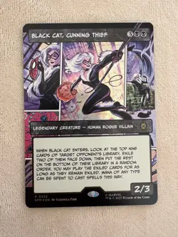 Black Cat, Cunning Thief Borderless Foil - Marvel'S Spider-Man MTG-NM - Image 1