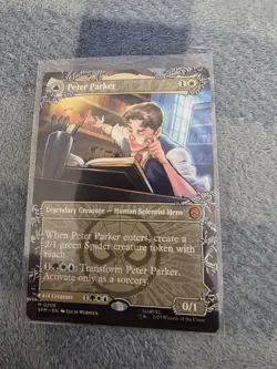 Peter Parker (0208) (Borderless) 208 MTG Marvel's Spider-Man Non-Foil NM/M - Image 1