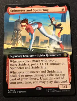 Spinneret And Spiderling - Extended Art - SPM - MTG - EN - NM - 0264 - Image 1
