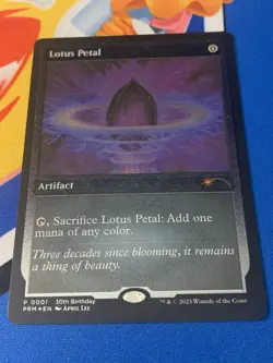 MTG - Lotus Petal - 30th Anniversary - PROMO, FOIL Etched, Artifact - PRM 0001 - Image 1