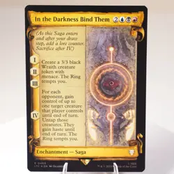 In the Darkness Bind Them Showcase Scrolls Foil Commander LoTR MTG NM - Image 1