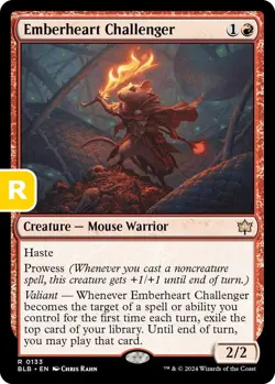 MTG Emberheart Challenger BloomBurrow Rare Creature Mouse Warrior NM - Image 1