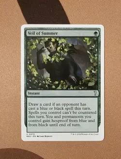 MTG Veil of Summer (White Border) x1 NM from Mystery Booster 2 - Image 1