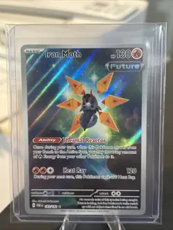 Pokemon - Iron Moth - 187/182 SV04: Paradox Rift - Illustration Rare NM - Image 1