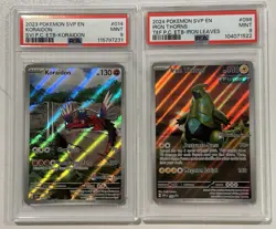 Pokemon Center Stamped ETB PROMO Graded Pair - Koraidon & Iron Thorns PSA 9 - Image 1