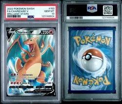 Pokemon Charizard V Brilliant Stars Full Art #153 PSA 10 Gem Mint - Image 3