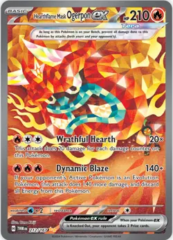 Pokemon TCG Hearthflame Mask Ogerpon ex 212/167 SIR Twilight Masquerade Holo - Image 1
