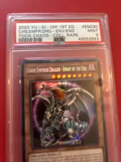 Yugioh Toch Chaos Emperor Dragon Collector Rare Psa 9 1st Edition - Image 2