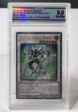 Yugioh Stardust Assault Warrior 2018 Mega-Tins CT15-EN008 Ltd Edition Graded 8 - Image 1