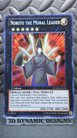 | Yugioh Norito the Moral Leader NUMH-EN039 1st Edition Secret Rare NM 🔥 | - Image 1