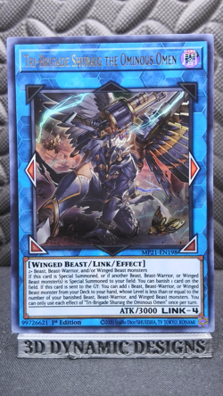 | Yugioh Tri-Brigade Shuraig the Ominous Omen MP21-EN198 1st Ultra Rare NM 🔥 | - Image 1
