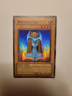 Yugioh Mystical Elf LOB-062 Super Rare Original Print | HP/DMG - Image 1