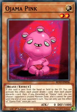Yugioh! Ojama Pink - BLVO-EN036 - Common - 1st Edition Near Mint, English - Image 1