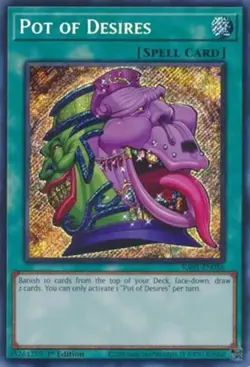 Yugioh! Pot of Desires - RA01-EN056 - Secret Rare - 1st Edition Near Mint, Engli - Image 1